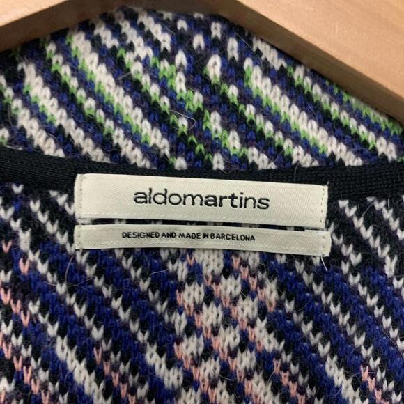 Aldo Martins Anthropologie Shanley Plaid Wool Sweater Coat multicolor | Size M - Picture 5 of 9